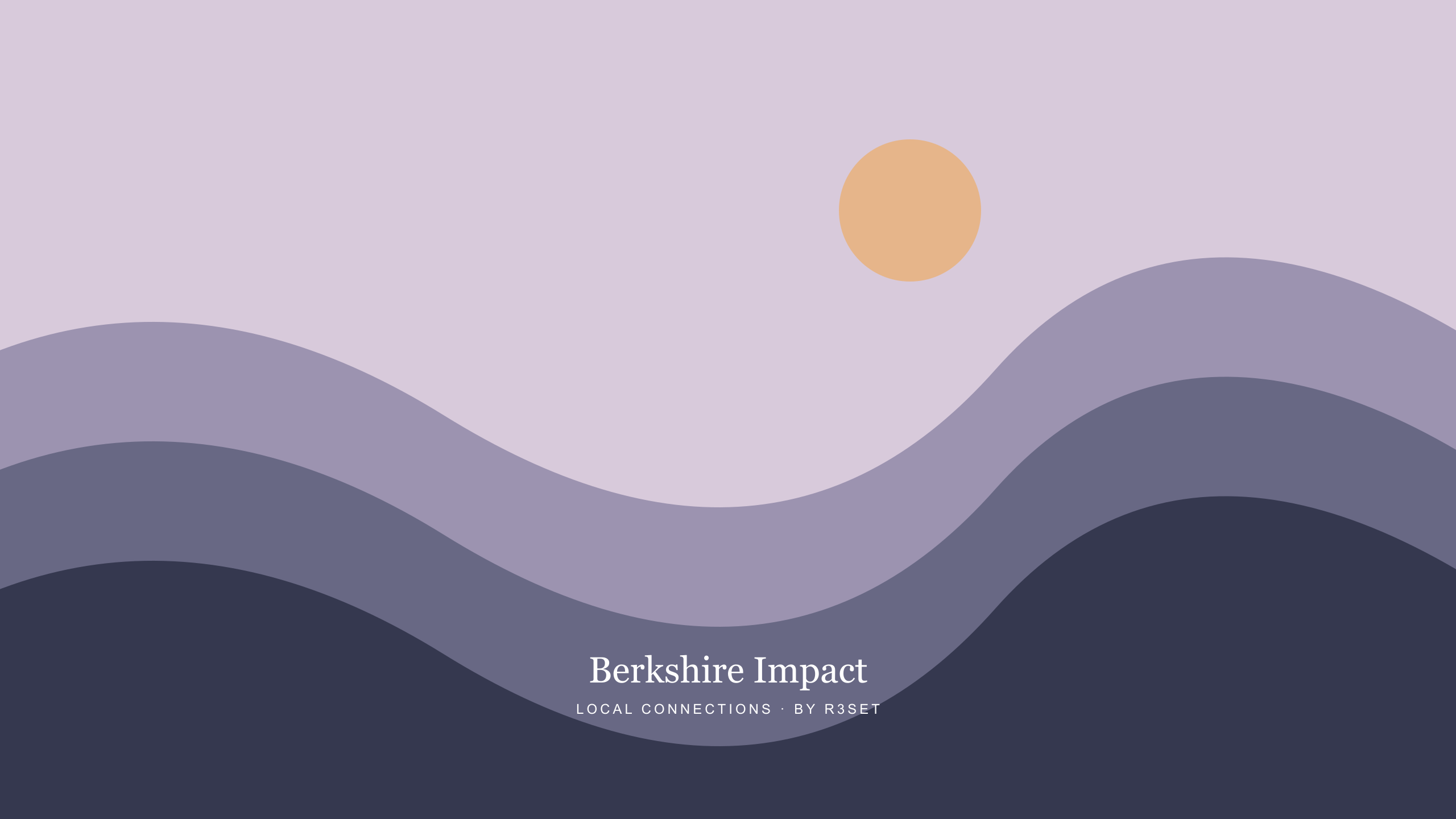Evening hills: an abstract layered-hill illustration